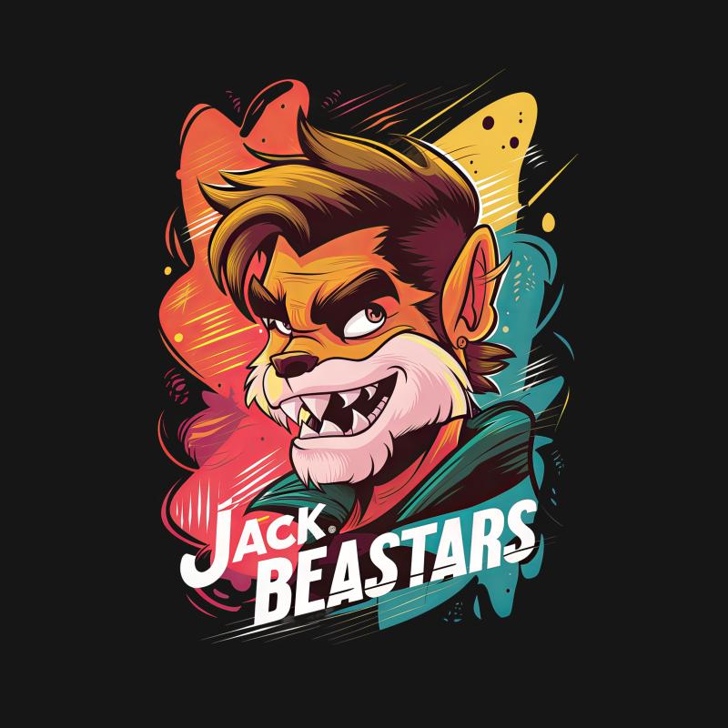 Colorful Beastly Lion Character T-Shirt, Vibrant Cartoon Animal Tee, Unisex Graphic Shirt, Cool Casual Streetwear, Unique Illustration Top Male T-Shirt