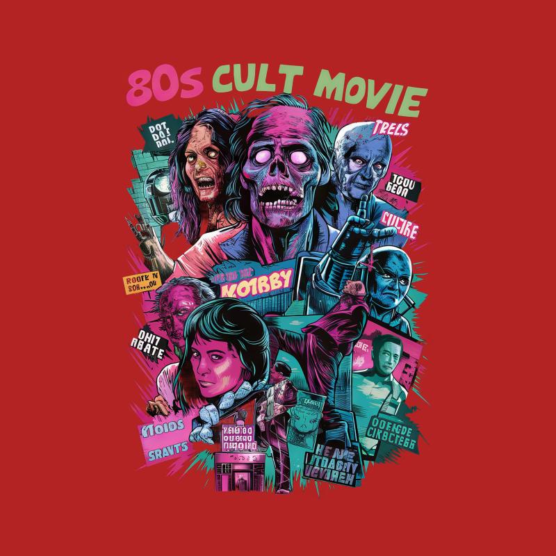 80s Cult Movie Fan T-Shirt, Retro Horror Film Lovers Tee, Vintage Style Graphic Shirt, Unisex Pop Culture Apparel Male T-Shirt