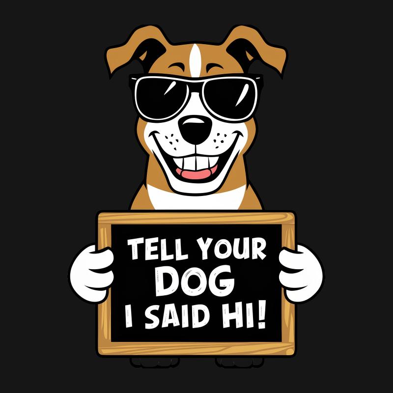 Funny Dog Lover T-Shirt, Tell Your Dog I Said Hi Graphic Tee, Unisex Casual Wear, Pet Friendly Apparel Female T-Shirt