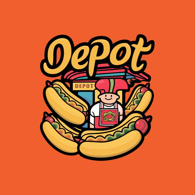 Fun Hot Dog Stand Graphic Tee, Colorful Food Vendor T-Shirt, Casual Street Food Style Shirt Male T-Shirt