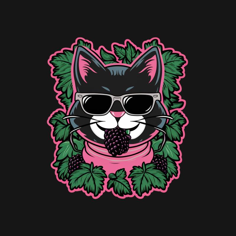 Funny Cat T-Shirt With Sunglasses, Cute Black Cat Graphic Tee, Hipster Kitty Shirt, Cat Lover Unisex Apparel, Casual Feline Wear Female T-Shirt