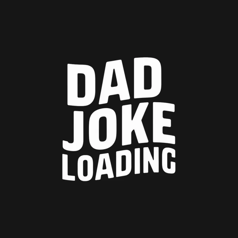 Dad Joke Loading Funny T-Shirt, Black and White Graphic Tee, Humor Novelty Shirt for Men Male T-Shirt