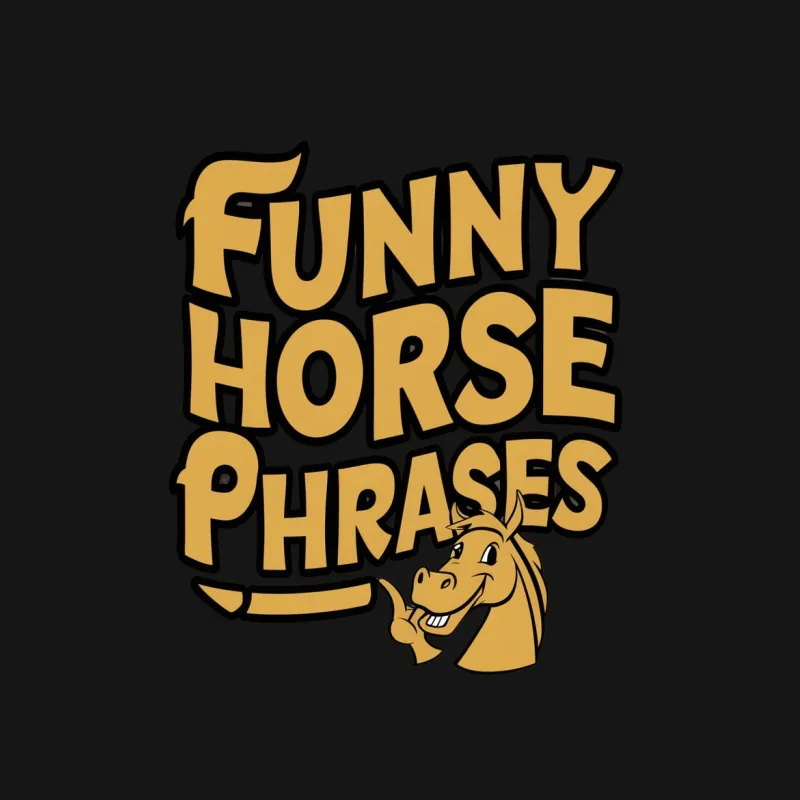 Funny Horse Phrases Cartoon Graphic T-Shirt, Cute Animal Quote Tee, Unisex Adult Clothing Male T-Shirt