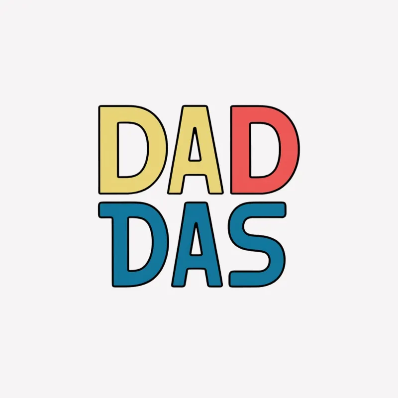 Colorful Dad Das T-Shirt, Perfect Gift for Father's Day, Unique Graphic Tee Male T-Shirt