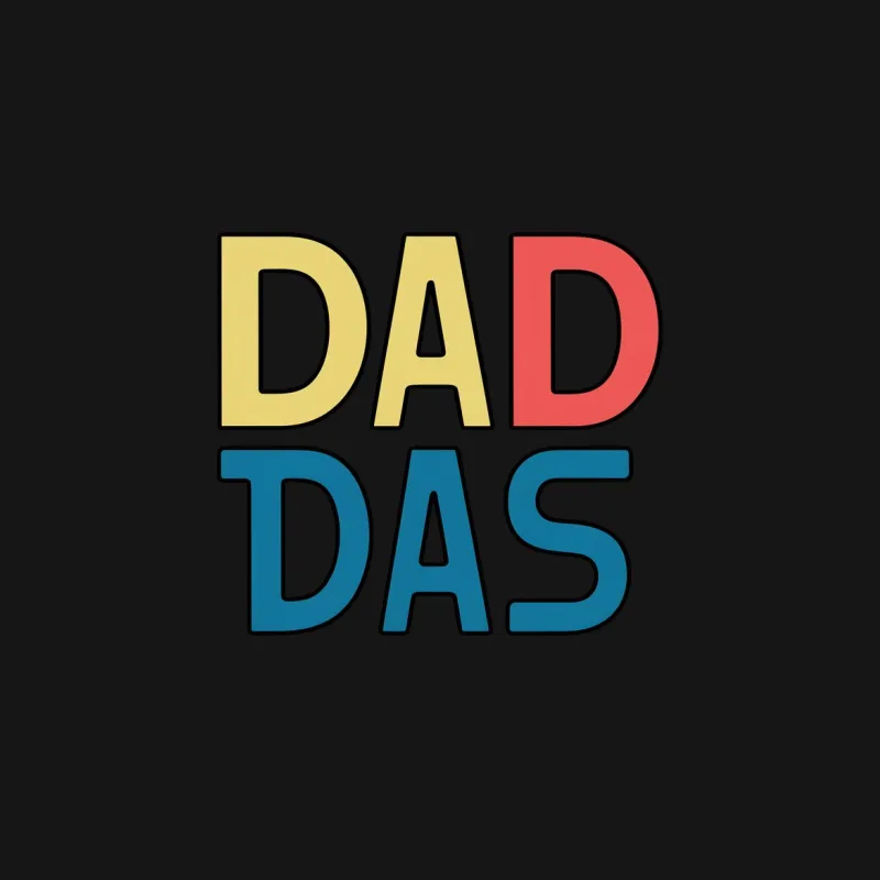 Colorful Dad Das T-Shirt, Perfect Gift for Father's Day, Unique Graphic Tee Female T-Shirt