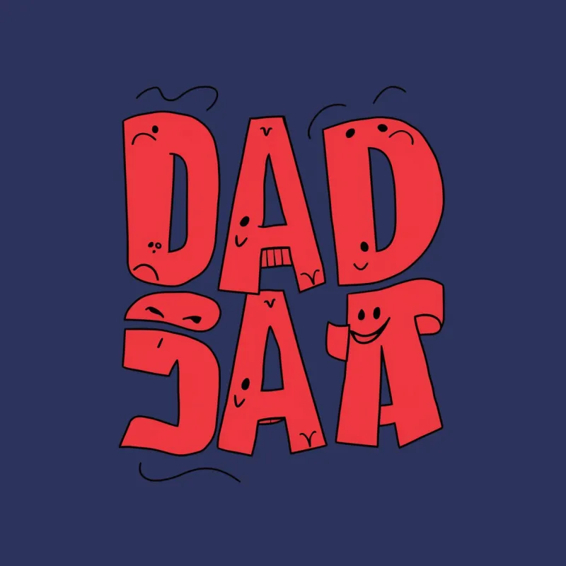 Fun Dad Joke T-Shirt, Unique Red Cartoon Lettering, Perfect Gift for Fathers Female T-Shirt