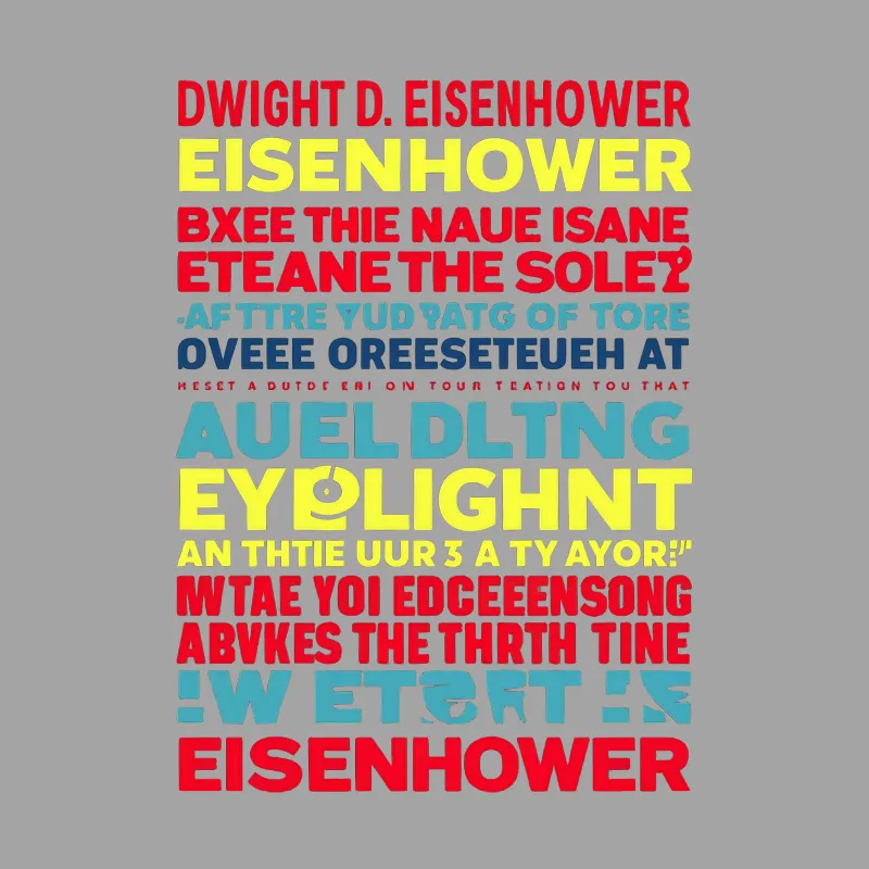 Inspirational Quote T-Shirt, Dwight D. Eisenhower Speech, Typographic Tee, Motivational Text Shirt, Unisex Apparel, Gift for History Buffs Male T-Shirt