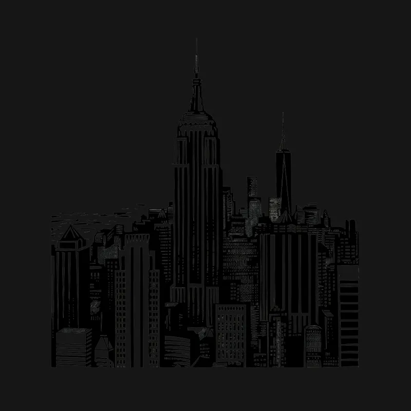 New York Skyline T-Shirt, Urban Cityscape Tee, Empire State Building, Modern Graphic Shirt, Travel Casual Wear, Unisex Apparel Gift Male T-Shirt