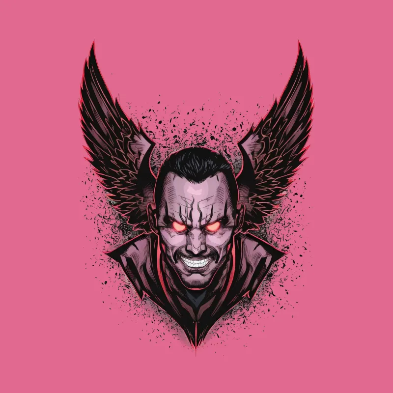 Men's Graphic Tee Dark Fantasy Demon with Wings Cool Edgy Streetwear T-Shirt Unique Devil Art Design Unisex Casual Wear Male T-Shirt