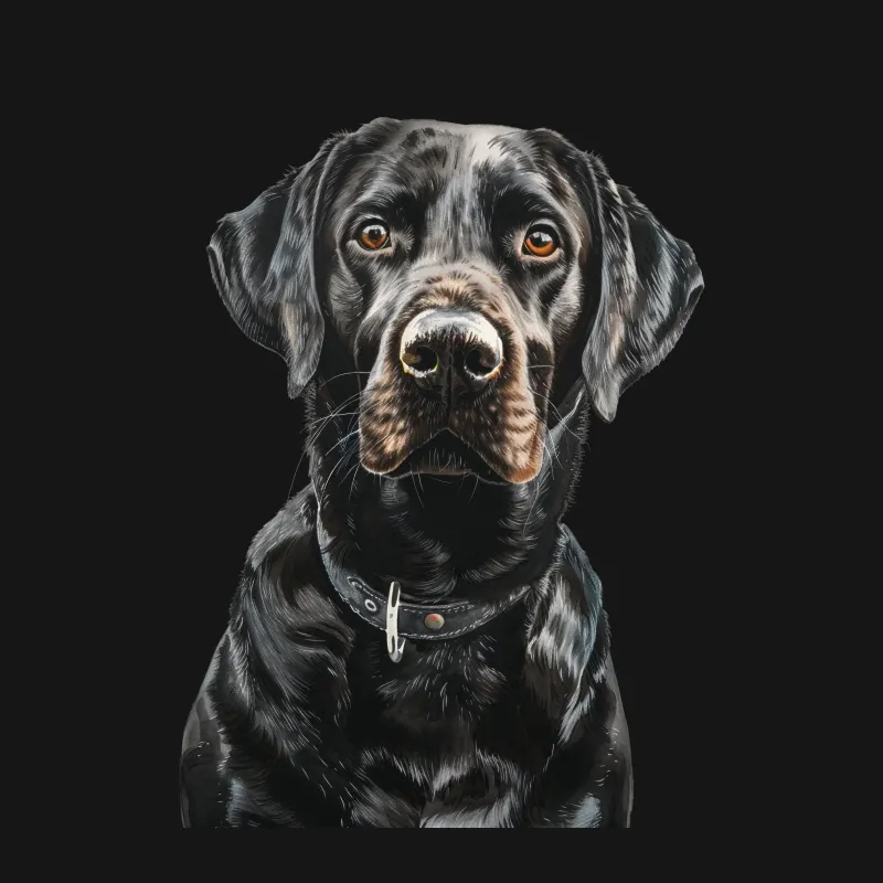 Black Labrador Retriever T-Shirt, Unisex Dog Lover Tee, Pet Portrait Graphic Shirt, Comfortable Cotton Tee, Casual Animal Print Top Male T-Shirt