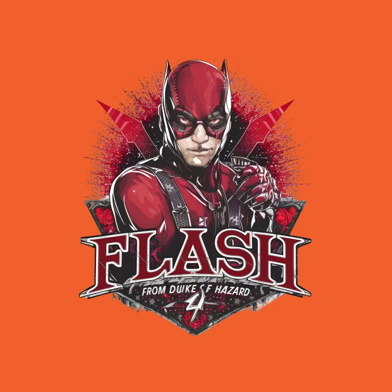 Men's Flash Superhero T-Shirt, Comic Book Character Tee, Casual Graphic Shirt, Cool Hero Apparel, Gift for Comic Fans, Red Design Top Male T-Shirt