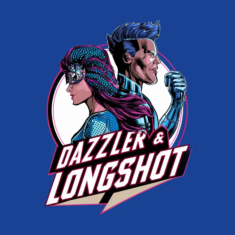 Dazzler and Longshot Retro Comic Style T-Shirt, Unisex Superhero Graphic Tee, Vintage Inspired Fashion Male T-Shirt