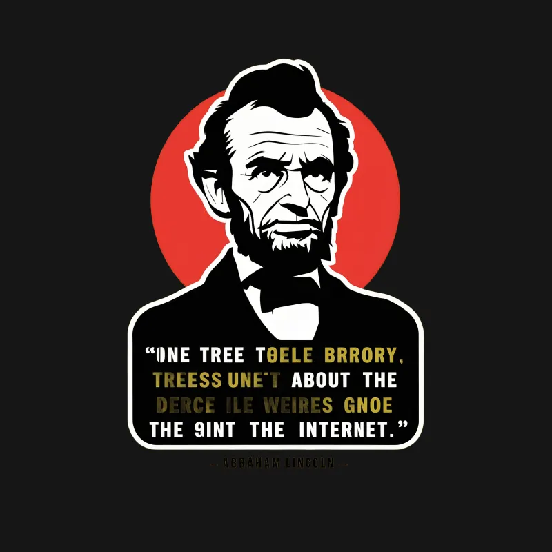 Abraham Lincoln Quote T-Shirt, Graphic Tee, Presidential Wisdom Shirt, Funny Internet Meme, Historical Figure Apparel Male T-Shirt