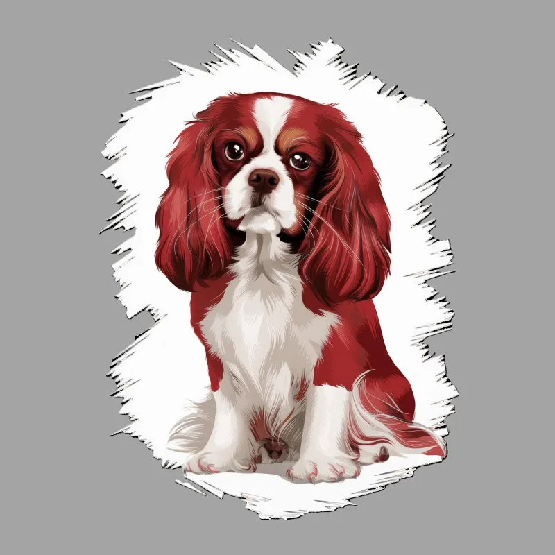 Cavalier King Charles Spaniel T-Shirt, Cute Dog Lover Tee, Unisex Graphic T-Shirt, Pet Portrait Shirt, Casual Canine Apparel Male T-Shirt