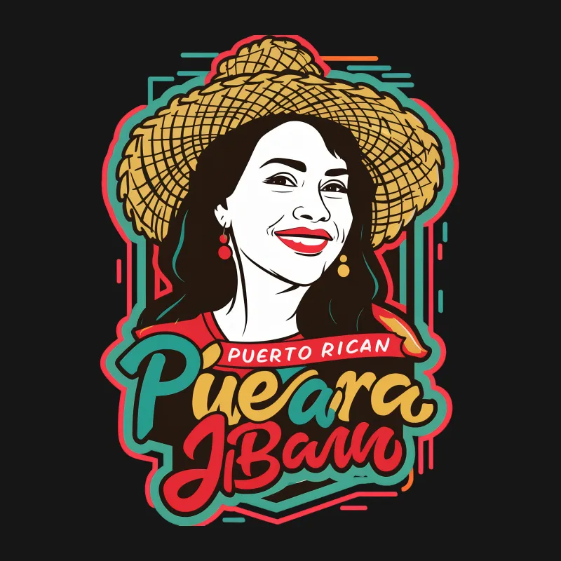 Puerto Rican Pride T-Shirt, Pura Jibara Graphic Tee, Cultural Heritage Unisex Shirt Female T-Shirt