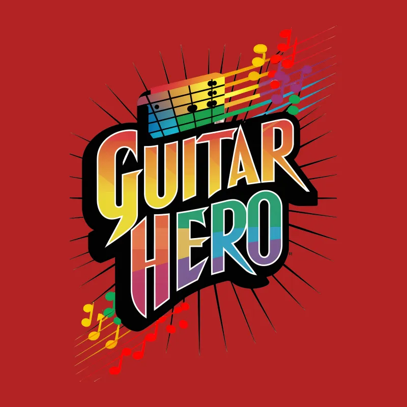 Colorful Guitar Hero Music Lover Tee, Unisex Graphic T-Shirt, Casual Musician Shirt, Gift for Guitarists Male T-Shirt