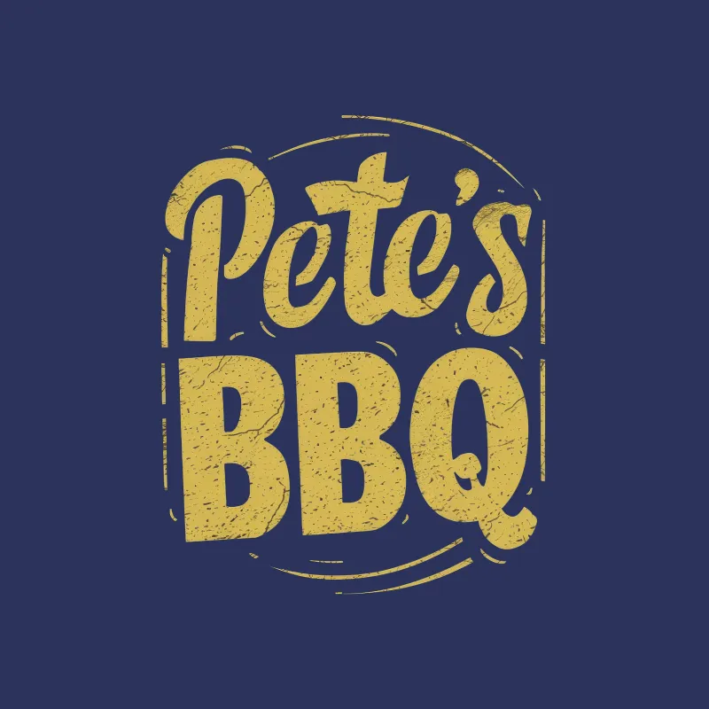 Pete's BBQ Vintage Style T-Shirt, Perfect for Summer Barbecues and Cookouts Male T-Shirt