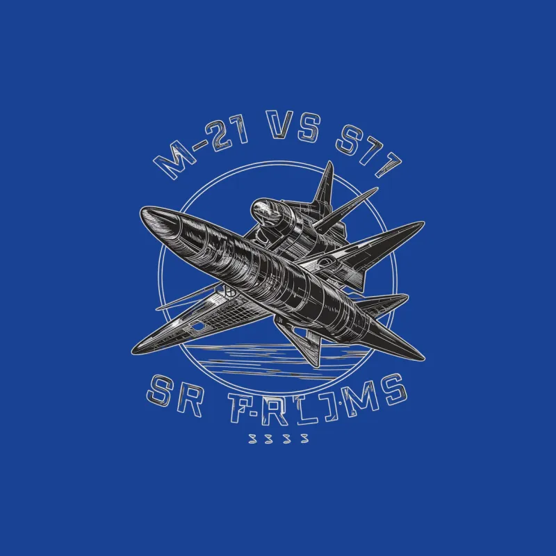 Vintage Aircraft T-Shirt, SR-71 Blackbird vs M-21, Aviator Military Plane Tee, Gift for Pilots Male T-Shirt