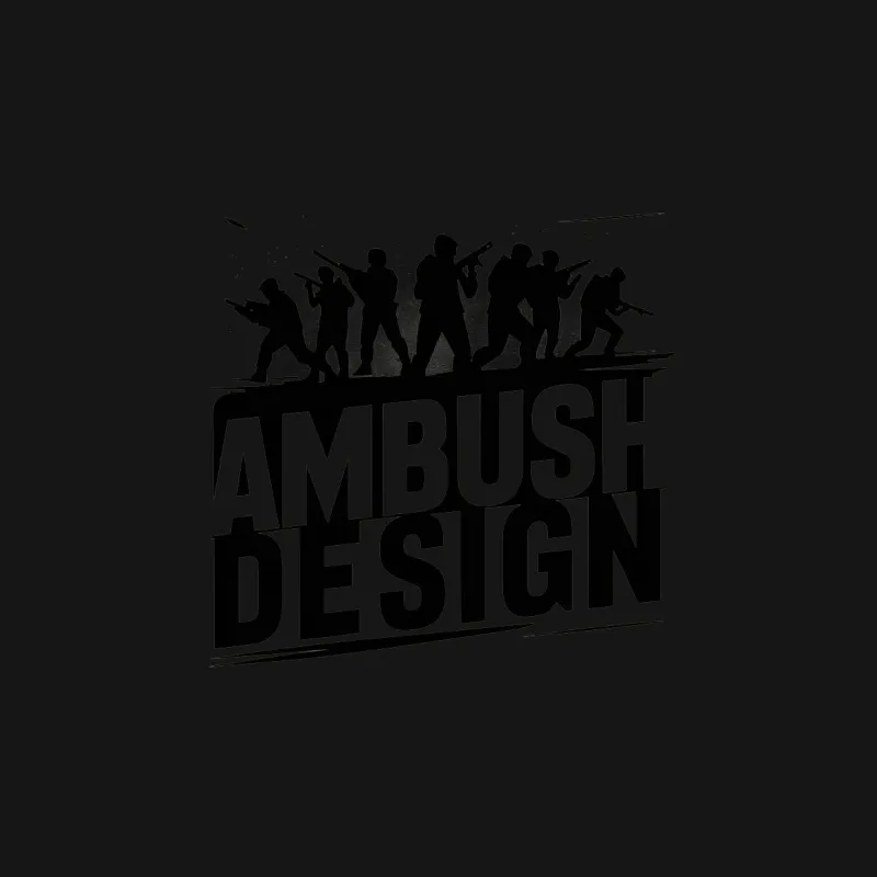 Ambush Design Black and White Graphic T-Shirt, Stylish Streetwear, Urban Fashion Top, Unisex Tee Male T-Shirt