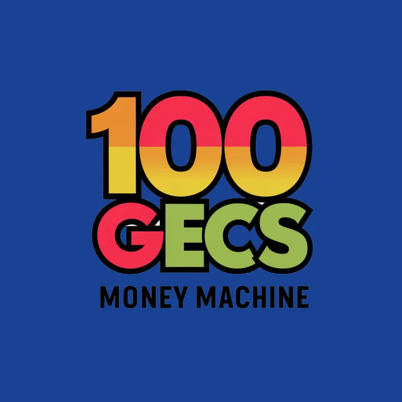 100 Gecs Money Machine Album Art T-Shirt, Colorful Music Fan Graphic Tee, Unisex Fashion Top Female T-Shirt