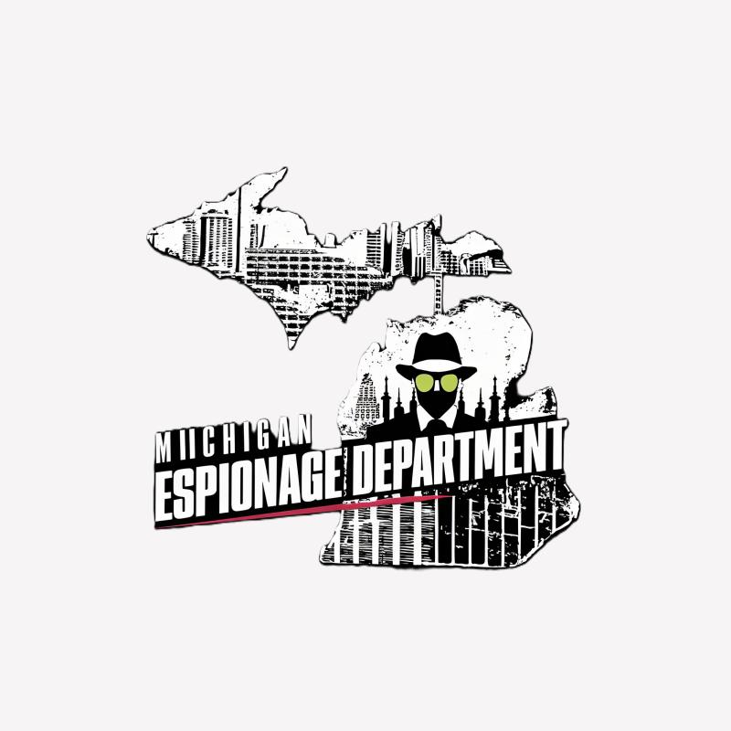 Michigan Espionage Department Themed T-Shirt, Cool Graphic Tee, Novelty Shirt, Unique Gift, Urban Style Clothing Male T-Shirt