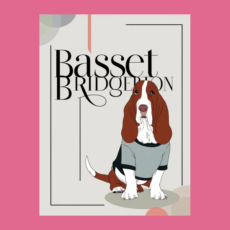 Basset Hound T-Shirt, Cute Dog Graphic Tee, Pet Lover Gift, Unisex Clothing for All Ages Male T-Shirt