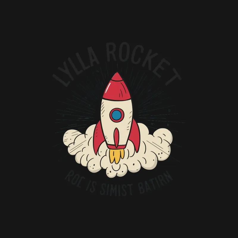 Lylla Rocket Kids T-Shirt, Fun Space Rocket Design, Boys Girls Top Male T-Shirt