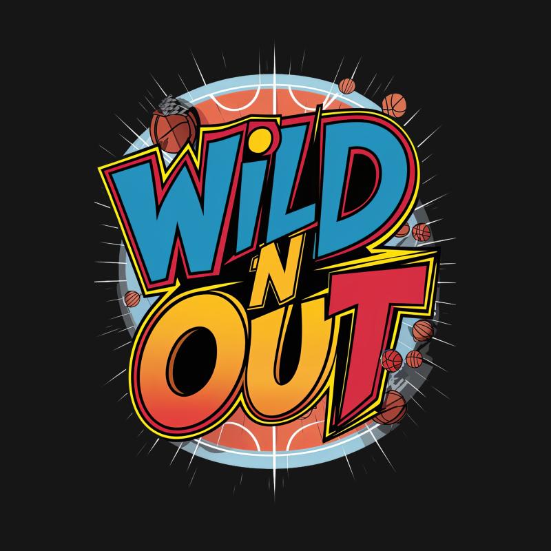 Wild 'N Out Inspired T-Shirt, Colorful Basketball Graphic Tee, Pop Culture Casual Wear, Unisex Male T-Shirt