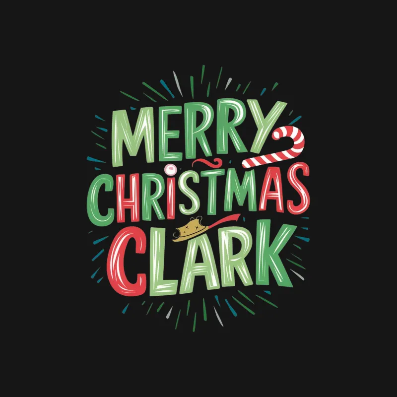 Christmas T-Shirt Merry Christmas Clark Festive Holiday Graphic Tee Male T-Shirt