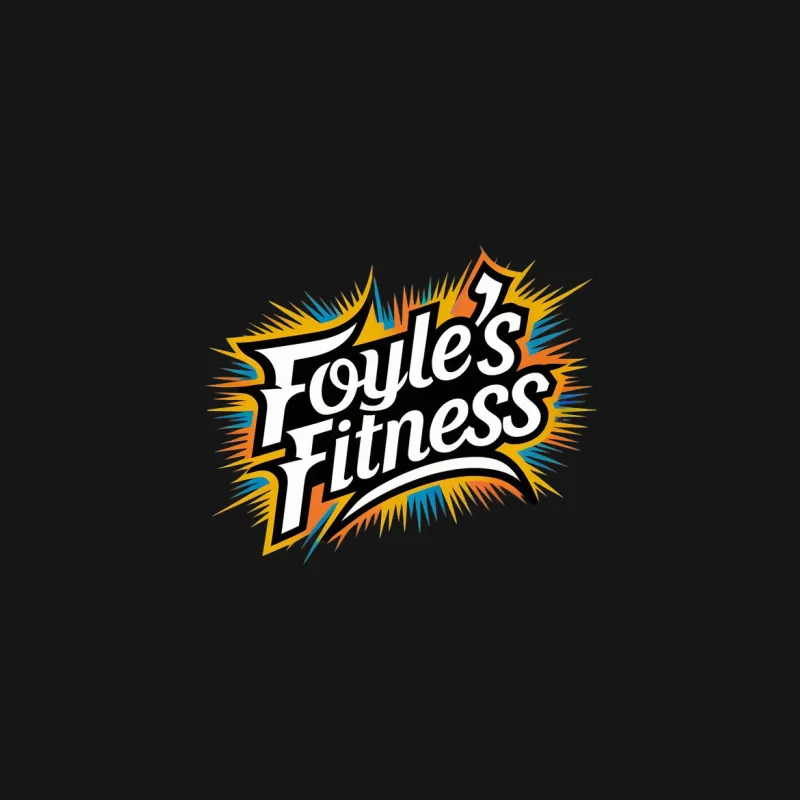 Foyle's Fitness Logo T-Shirt, Colorful Sporty Design Tee, Unisex Gym Wear, Active Lifestyle Apparel Male T-Shirt