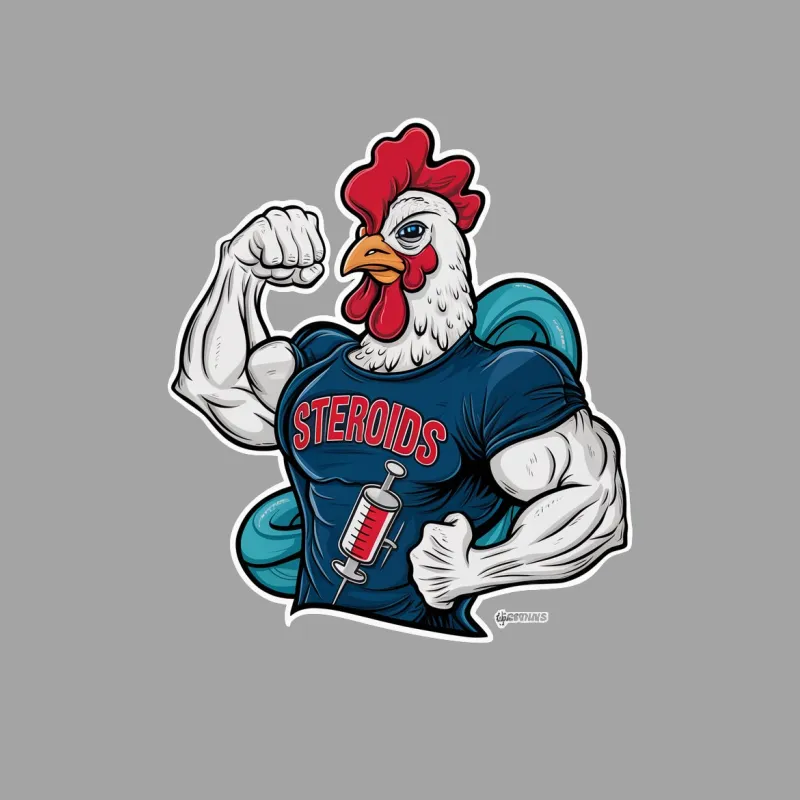 Funny Muscle Chicken T-Shirt, Workout Gym Rooster Shirt, Unique Fitness Graphic Tee, Perfect Gift for Gym Lovers Male T-Shirt