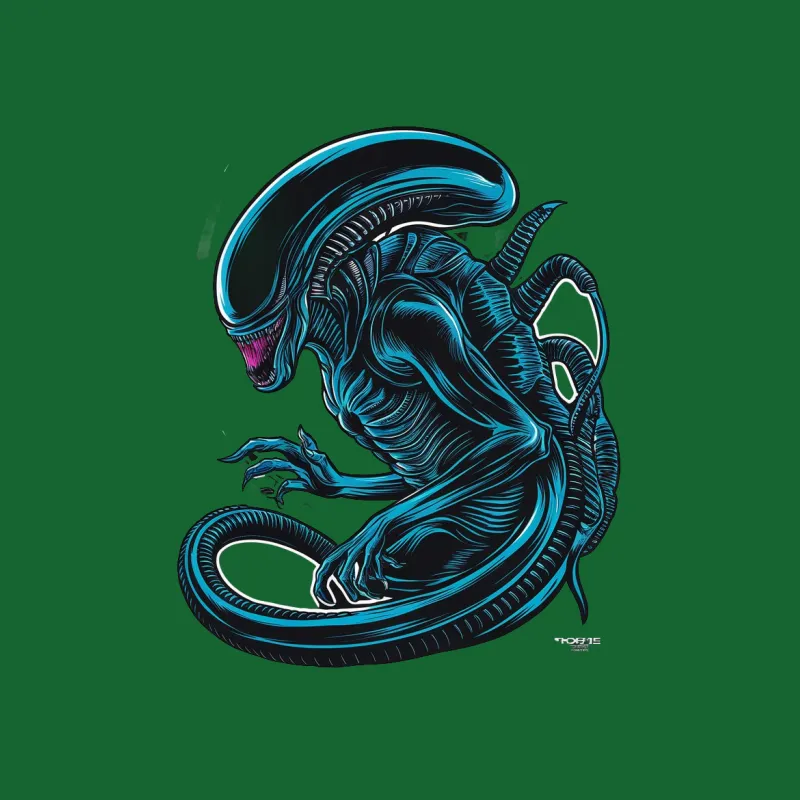 Alien Monster T-Shirt, Cool Sci-Fi Creature Graphic Tee, Unique Gift for Science Fiction Fans Female T-Shirt