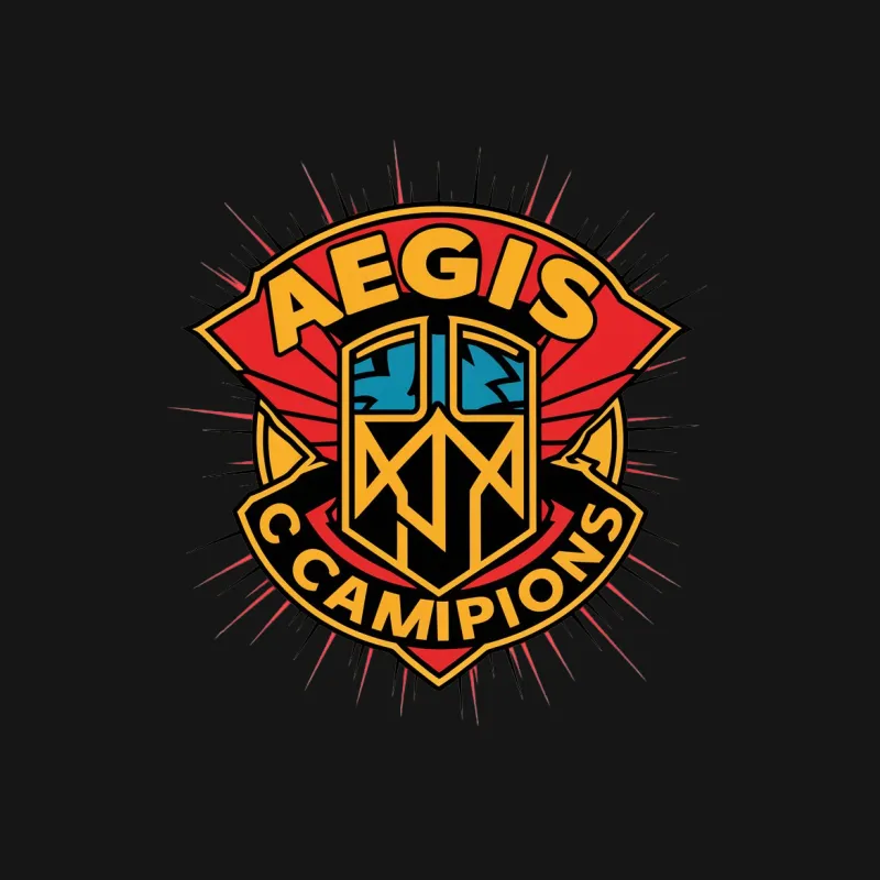 Aegis Champions Graphic Tee, Cool Knight Shield Emblem T-Shirt, Unisex Casual Wear Male T-Shirt