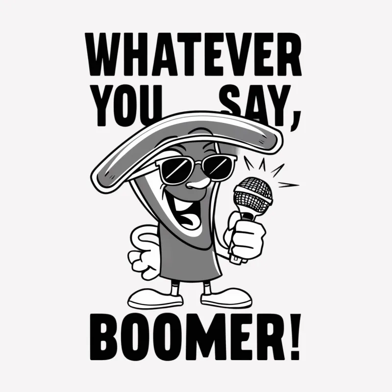 Funny Boomer Meme T-Shirt, Whatever You Say Graphic Tee, Unisex Casual Shirt with Sunglasses Design Male T-Shirt