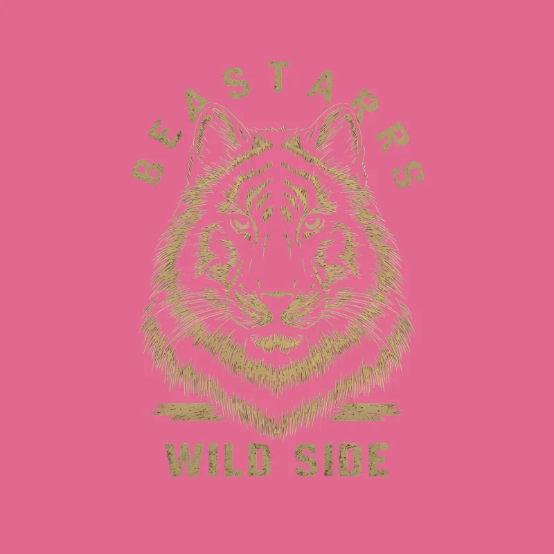 Beastars Wild Side Tiger Graphic T-Shirt, Unisex Casual Cool Animal Print Tee Male T-Shirt