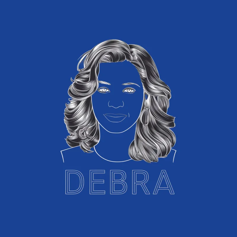 Custom Debra Name Graphic Print T-Shirt, Personalized Women's Fashion Tee, Stylish Monochrome Top, Unique Gift for Her Male T-Shirt