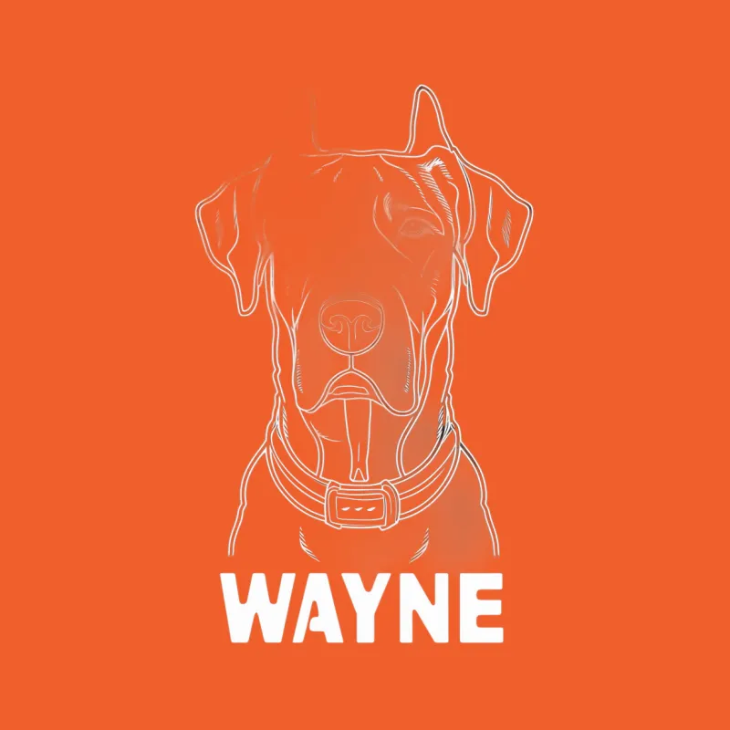 Wayne the Great Dane Line Art T-Shirt, Minimalist Dog Design, Pet Lover Tee Female T-Shirt