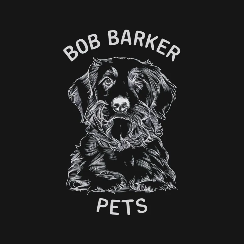 Bob Barker Pets Dog Sketch T-Shirt, Cute Graphic Dog Lover Tee, Unique Animal Design Unisex Shirt Female T-Shirt