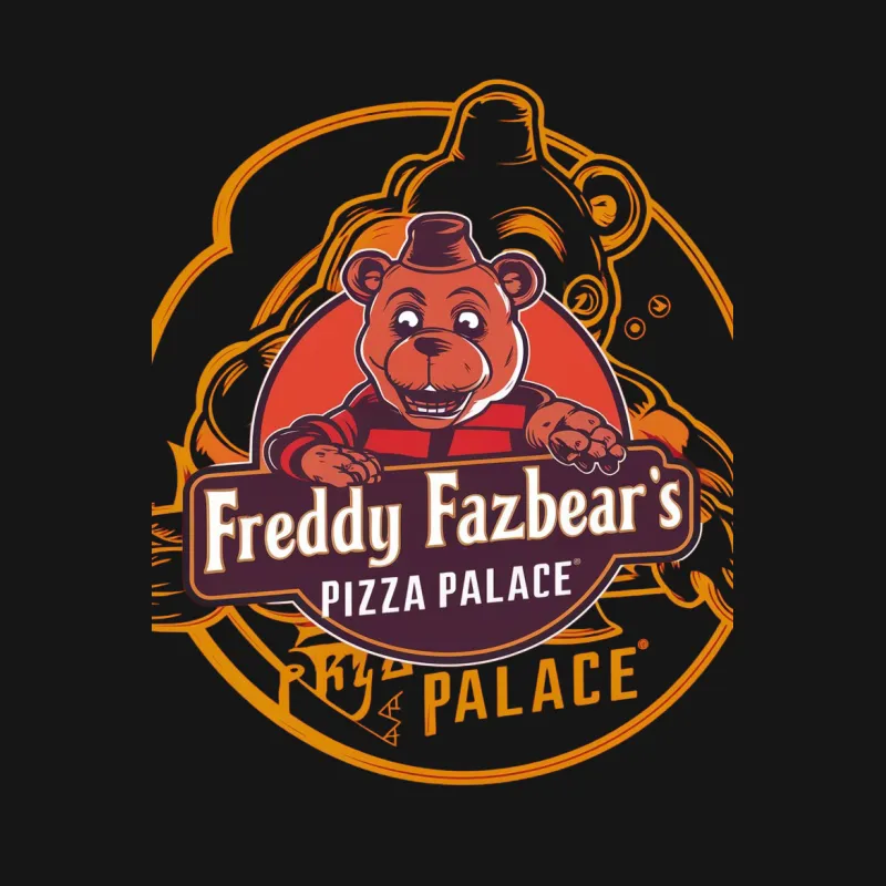 Freddy Fazbear's Pizza Palace T-Shirt, Vintage Bear Mascot Graphic Tee, Gaming Fan Gift Male T-Shirt