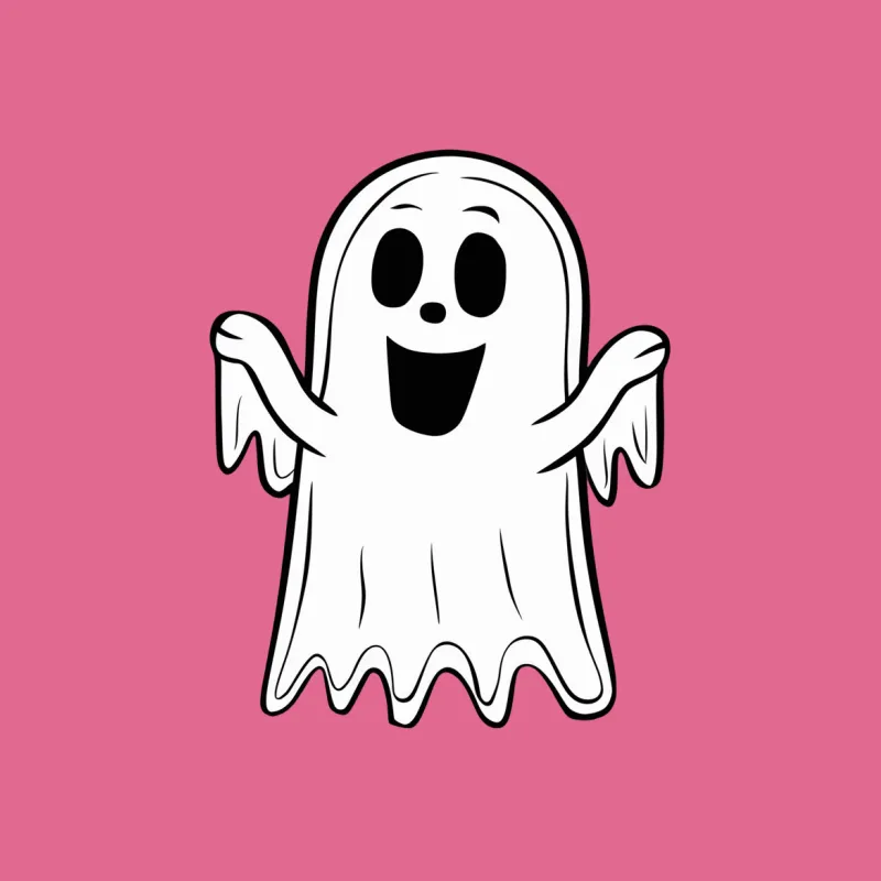 Cute Ghost Cartoon T-Shirt, Spooky Fun Ghost Character Shirt, Halloween Costume Idea, Unisex Graphic Tee Male T-Shirt