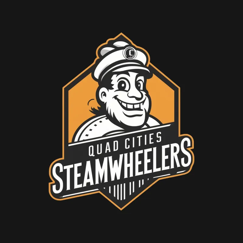 Quad Cities Steamwheelers Retro Logo T-Shirt, Vintage Train Enthusiast Tee, Unique Graphic Design Shirt, Casual Wear Male T-Shirt