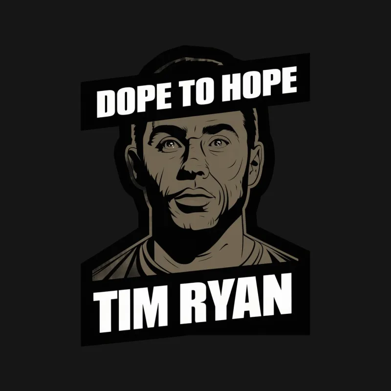 Dope to Hope Tim Ryan Graphic T-Shirt, Motivational Quote, Inspirational Apparel, Bold Design Male T-Shirt