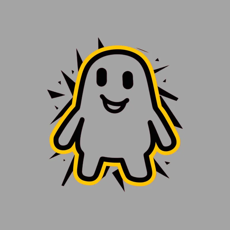 Cute Cartoon Ghost T-Shirt, Funny Spooky Character Tee, Unisex Graphic Shirt for All Ages Male T-Shirt