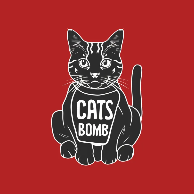 Funny Cat T-Shirt, Cats Bomb Graphic Tee, Cute Kitten Shirt, Unisex Cat Lover Gift Male T-Shirt