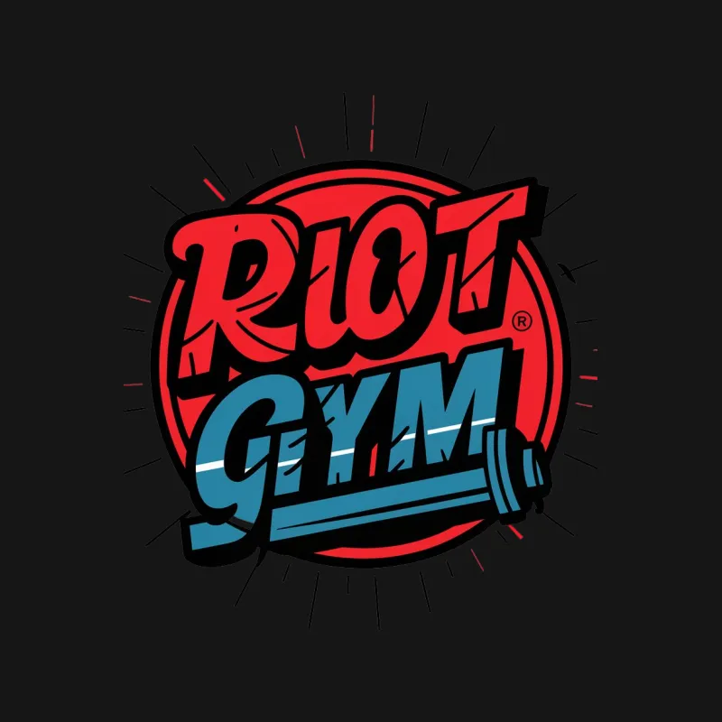 Riot Gym Bold Logo T-Shirt, Trendy Fitness Enthusiast Casual Wear, Men Women Unisex Tee Male T-Shirt