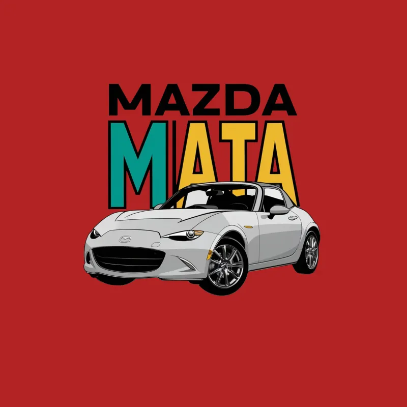 Mazda Miata Graphic T-Shirt, Sports Car Enthusiast Tee, Unisex Car Lover Gift, Casual Streetwear, Adult Sizes Male T-Shirt