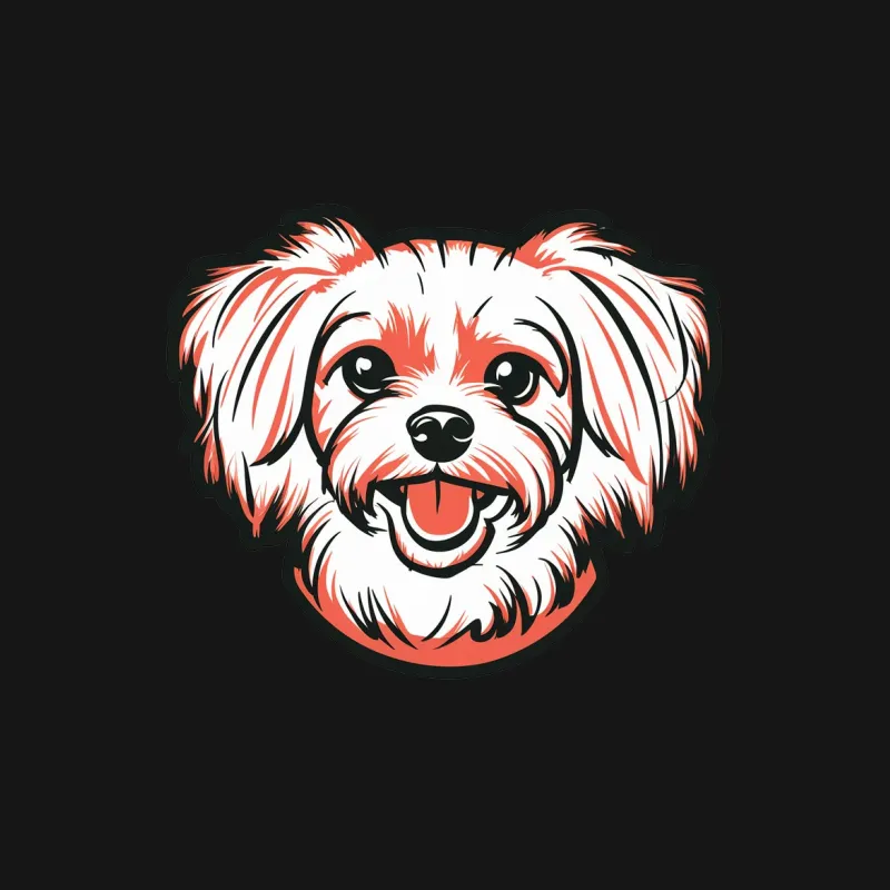 Cute Maltese Dog Face T-Shirt, Playful Puppy Graphic Tee, Unique Pet Lover Gift, Unisex Shirt Design Male T-Shirt