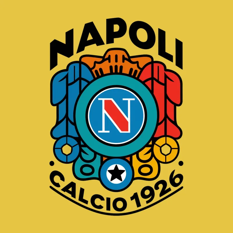 Napoli Calcio 1926 Logo T-Shirt, Vintage Italian Soccer Club Tee, Sports Fan Gift Male T-Shirt