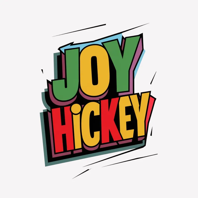 Colorful Joy Hickey Comic Book Style Graphic T-Shirt, Unisex Casual Wear, Vibrant Pop Art Tee Male T-Shirt