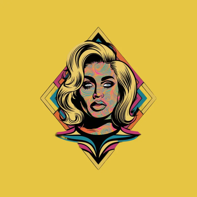 Colorful Pop Art Style Marilyn Monroe Graphic T-Shirt, Vibrant Vintage Inspired Fashion Tee Female T-Shirt